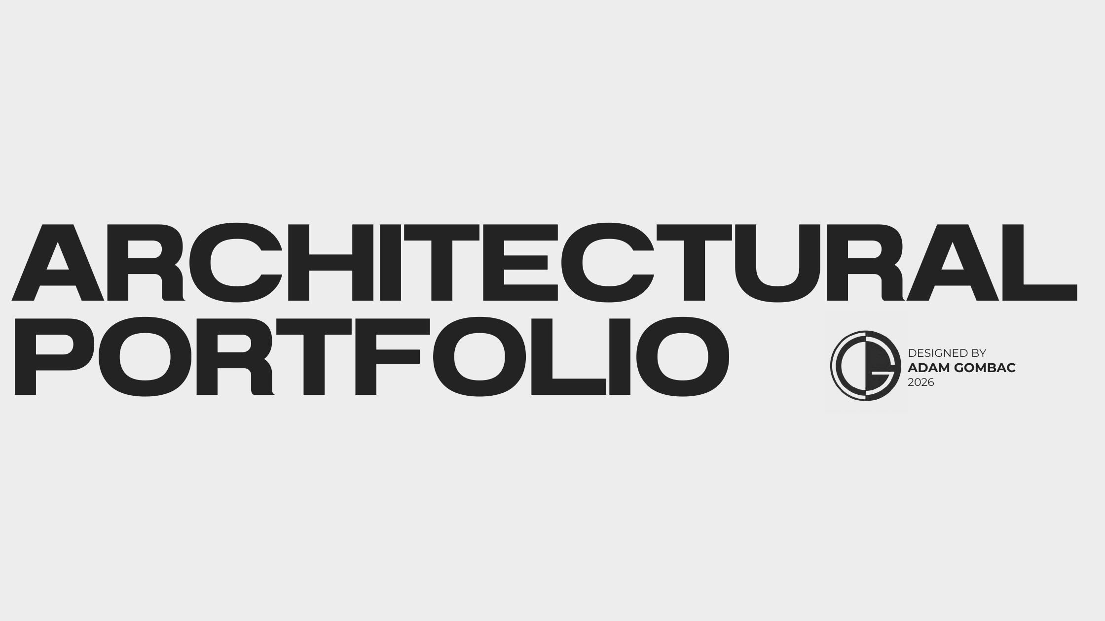 Adam Gombac Architectural Portfolio page 1